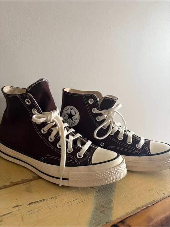 Converse Shoes - Converse Chuck 70 High Top Sneakers in Dark Brown and White